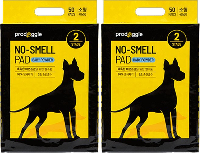 프로도기 노스멜 패드 베이비 파우더향, 50개입, 2개