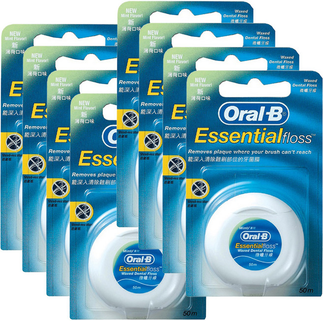 Oral-B 歐樂B 薄荷微蠟牙線, 50m, 1個, 8個