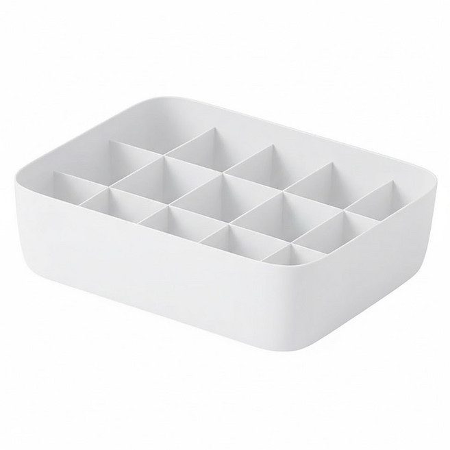 台灣 Life plus 多功能可堆疊分隔衣物 15格 380g, 白色, 1個