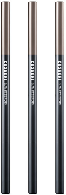 코스노리 슬림 아이브로우 오토 펜슬 0.13g, 03다크초코, 3개