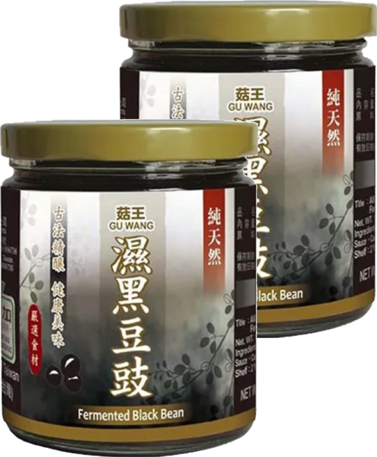 菇王 濕黑豆鼓, 240g, 2罐