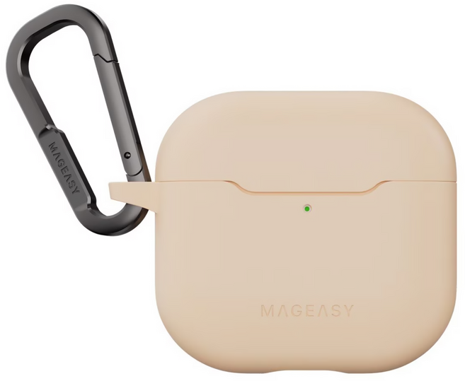 MAGEASY Skin 耳機保護殼 貝殼粉 防刮耐磨 輕巧便攜 Airpods, 1個, Airpods 4