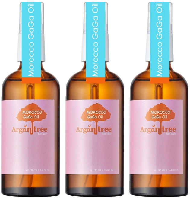 DR.GAGA 不黏手護色版摩洛哥堅果護髮油 甜愛戀, 100ml, 3瓶