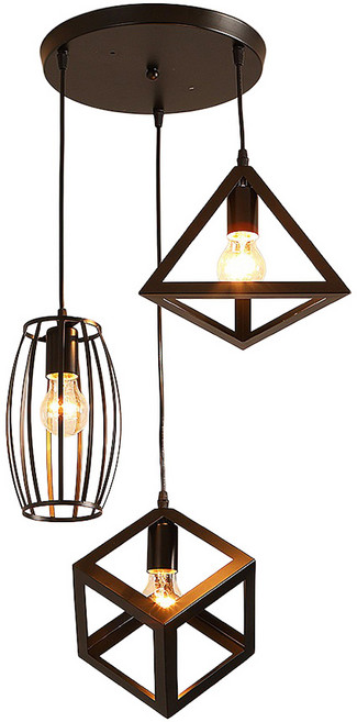 Honey Comb 北歐工業風餐廳三吊燈 KC2271-65 45 x 130cm 底盤30cm 線長120cm, 1入