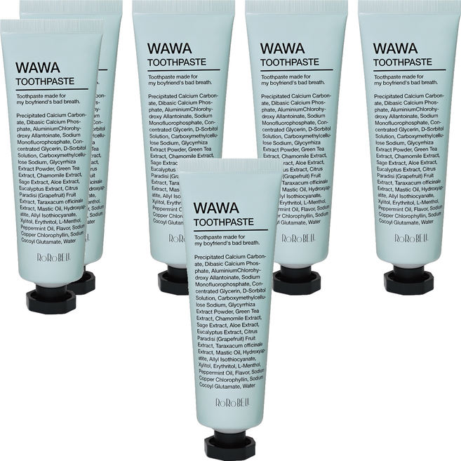 RoRoBELL WAWA口氣清新牙膏, 100g, 6條