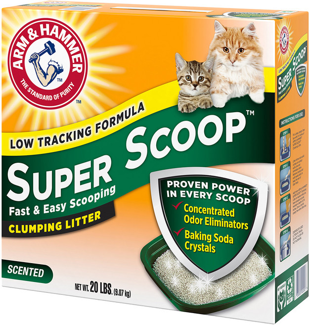 ARM&HAMMER 超凝結貓砂 超強凝結力 易於清潔 99%低粉塵, 清香味, 9.07kg, 1盒