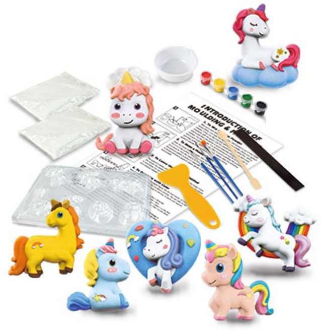 조이키즈 DIY 석고모형 색칠 냉장고자석 만들기세트, 유니콘하트, 1세트