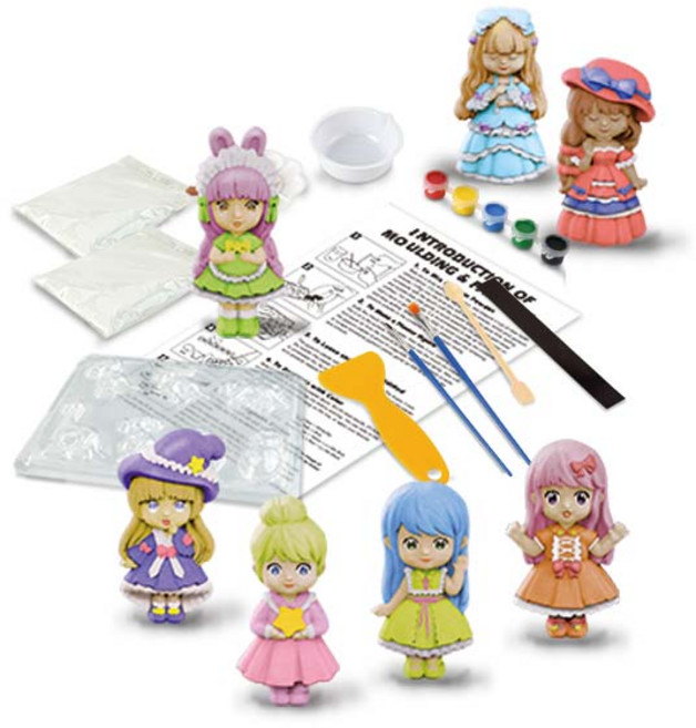 조이키즈 DIY 석고모형 아트 냉장고자석 만들기세트, 큐티공주, 1세트