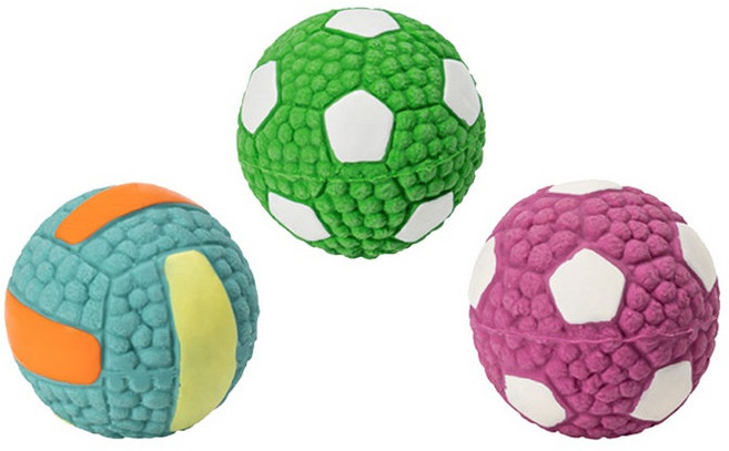 딩동펫 반려동물 라텍스 스케일링 공 3p, 랜덤 발송, 1세트