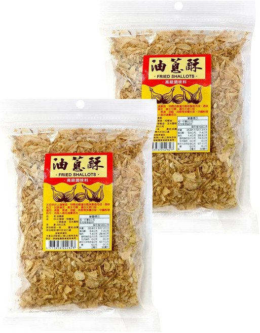WON LAI WON 旺來旺 油蔥酥 高級調味配料, 300g, 2包