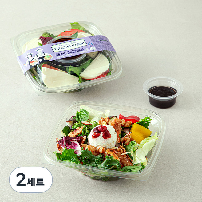 프레쉬팜 리코타 발사믹 샐러드 160g + 카프레제 이탈리안 샐러드 160g, 320g, 2세트