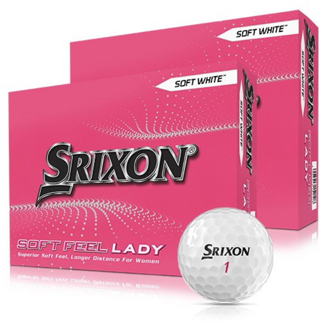 스릭슨 신형 SOFT FEEL LADY 골프공 2피스, SOFTWHITE, 12개입, 2개