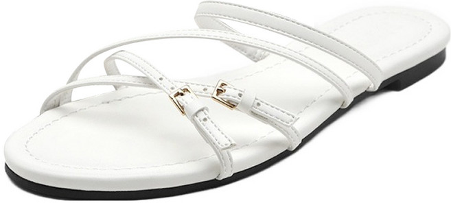 사뿐 여성용 리언스 버클 스트랩 슬리퍼 1cm