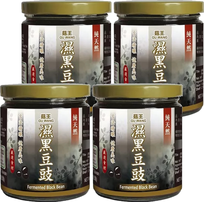 菇王 濕黑豆鼓, 240g, 4罐