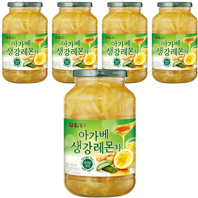 담터 아가베생강레몬차, 1kg, 1개입, 5개
