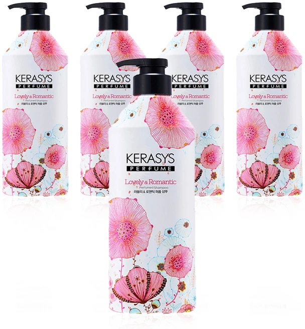 케라시스 퍼퓸 샴푸 러블리 앤 로맨틱, 980ml, 5개 - 쿠팡