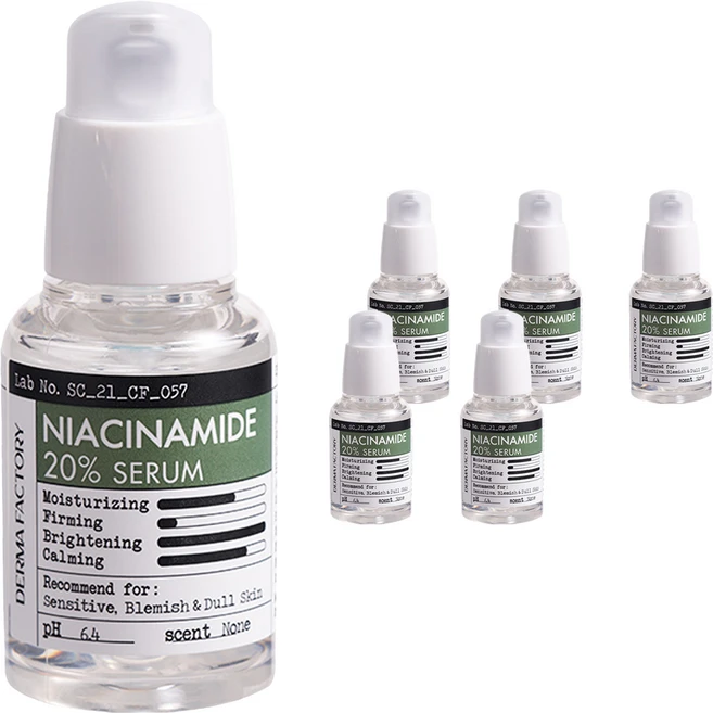 더마팩토리 나이아신아마이드 20% 세럼, 30ml, 6개 - 쿠팡