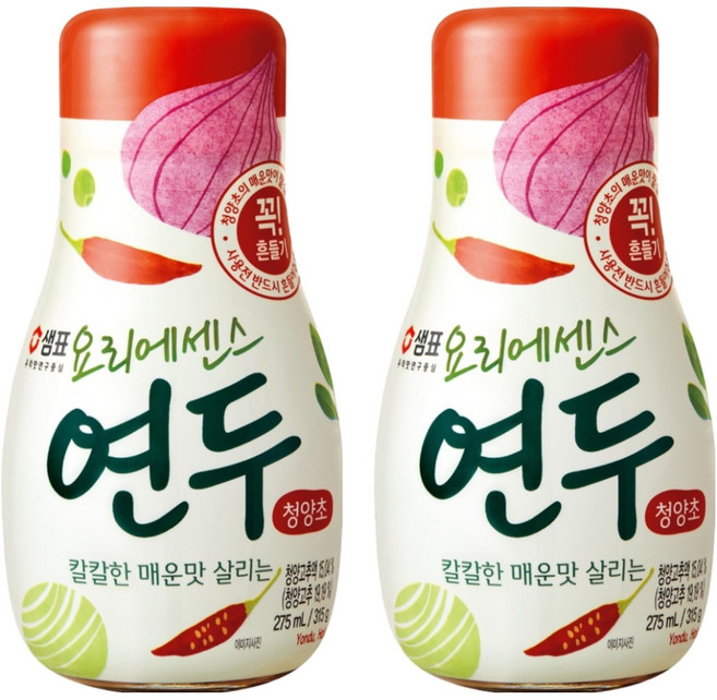 샘표 요리에센스 연두 청양초, 275ml, 2개