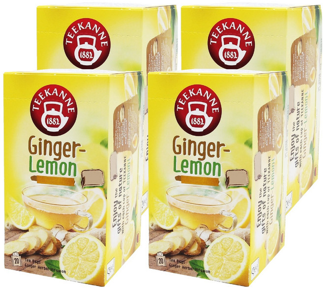 티칸 진저 레몬 티백, 1.75g, 20개입, 4개