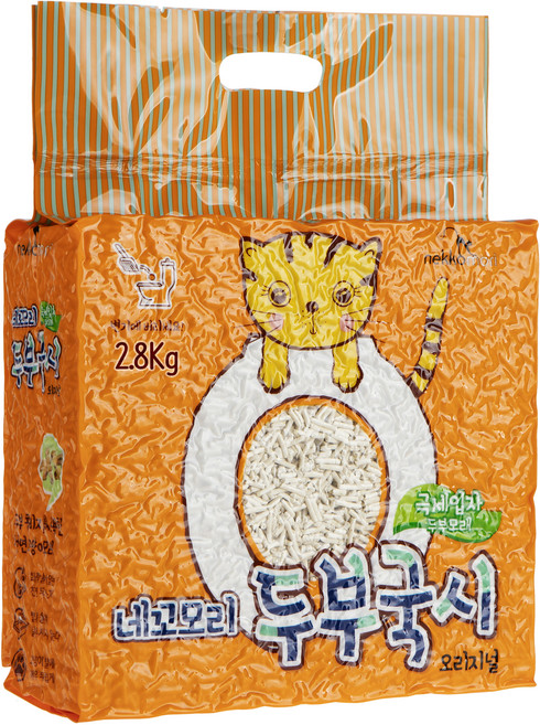 네꼬모리 응고형 두부국시 극세입자 고양이 모래, 2.8kg, 1개, 크리미 요거트 향