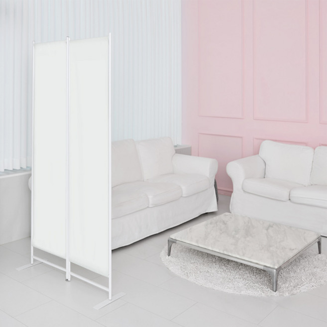 까사마루 매직 가림막 파티션 일자형 2p, 화이트