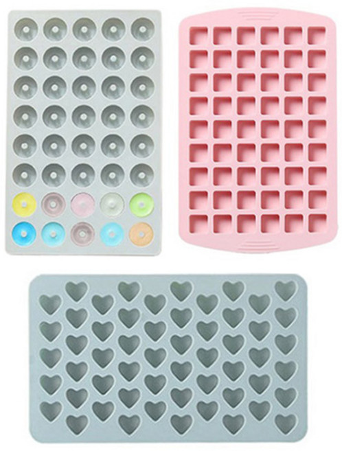 이홈베이킹 실리콘 몰드 도넛 40구 + 미니 하트 55구 + 정사각 54구 세트, 랜덤 발송, 1세트