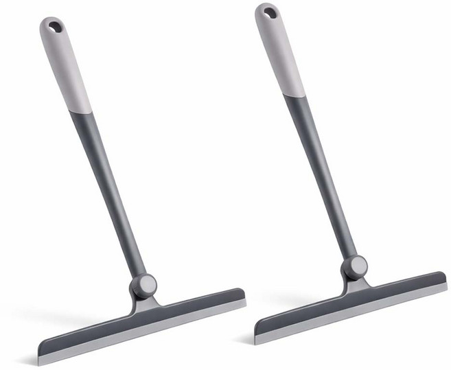 필수플러스 욕실 바닥 물기제거 스퀴지, 블랙, 2개