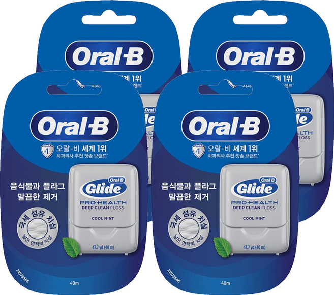 오랄비 글라이드 딥 클린 치실, 40m, 1개입, 4개