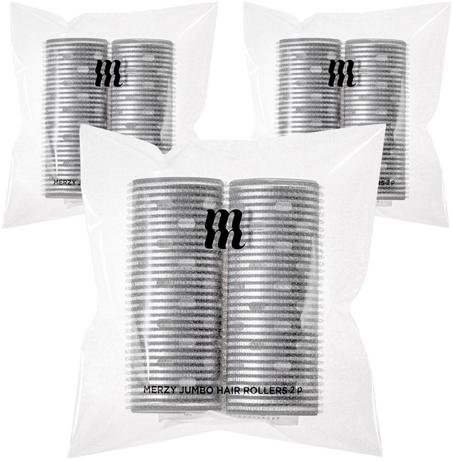 머지 열전도 헤어롤 앞머리 점보 구르프 106 x 40 mm 2p, 혼합색상, 3개
