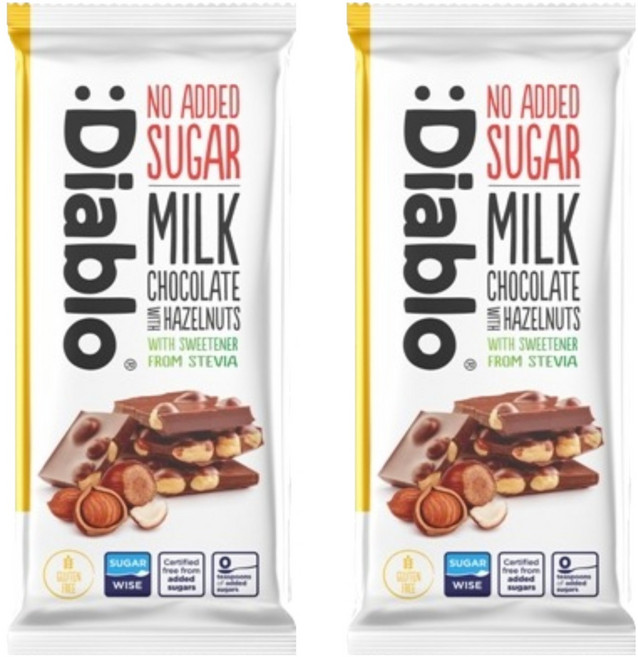 디아블로슈가프리 무가당 초콜릿 헤이즐넛, 75g, 2개