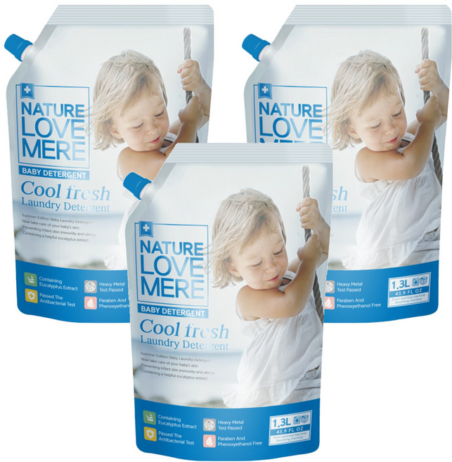 NATURE LOVE MERE 林貝兒抗菌洗衣精, 1.3L, 3包