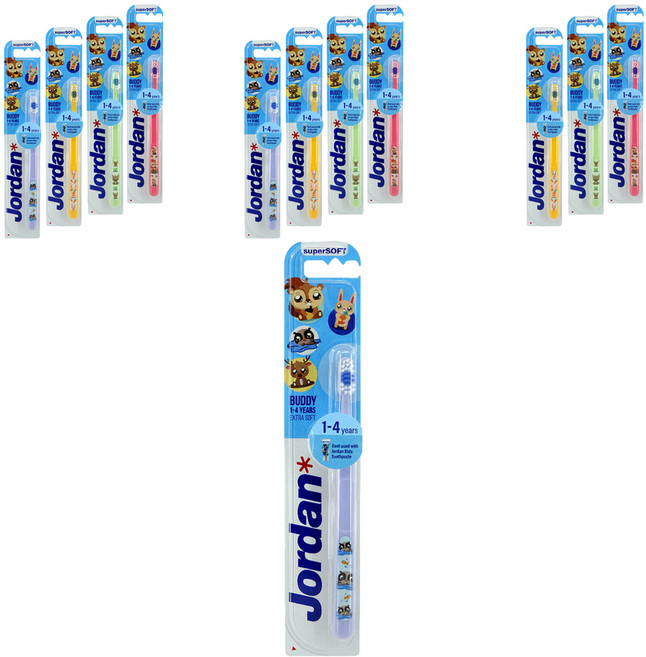 조르단 버디1 유아 칫솔, 랜덤 발송, 1개입, 12개