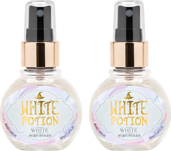 바디홀릭 화이트포션 바디미스트, 50ml, 2개 - 쿠팡