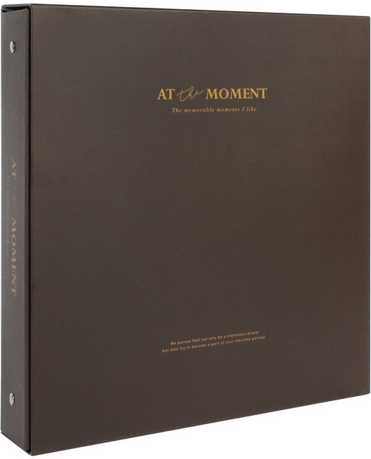 리코즈 모멘트 바인더 앨범 접착흑지, 에스프레소, 40매