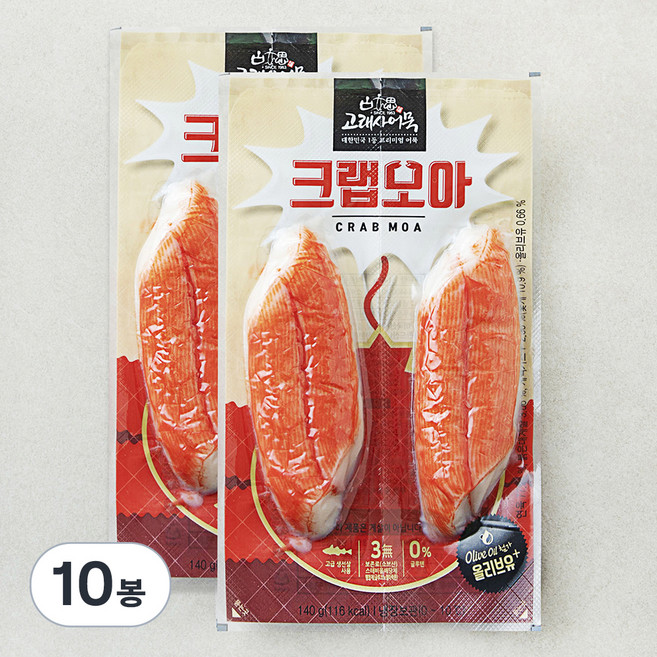 고래사어묵 크랩모아, 140g, 10개