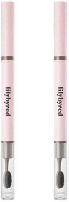 lilybyred 持久不暈染雙頭眉筆, 05 灰褐色, 2件