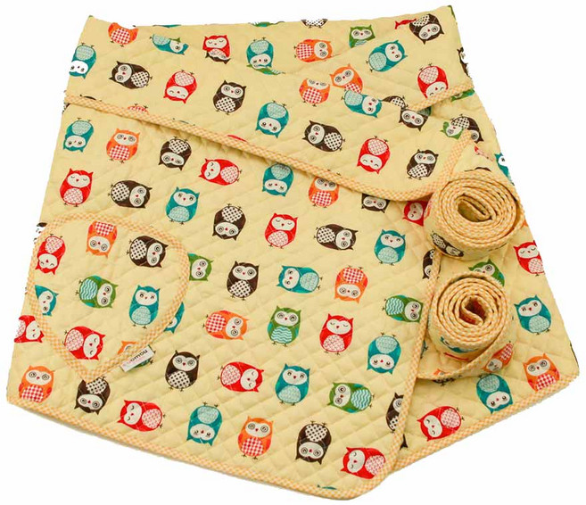 나와니스 new 부엉이친구 일자형 아기포대기 5부, 부엉친구 옐로우