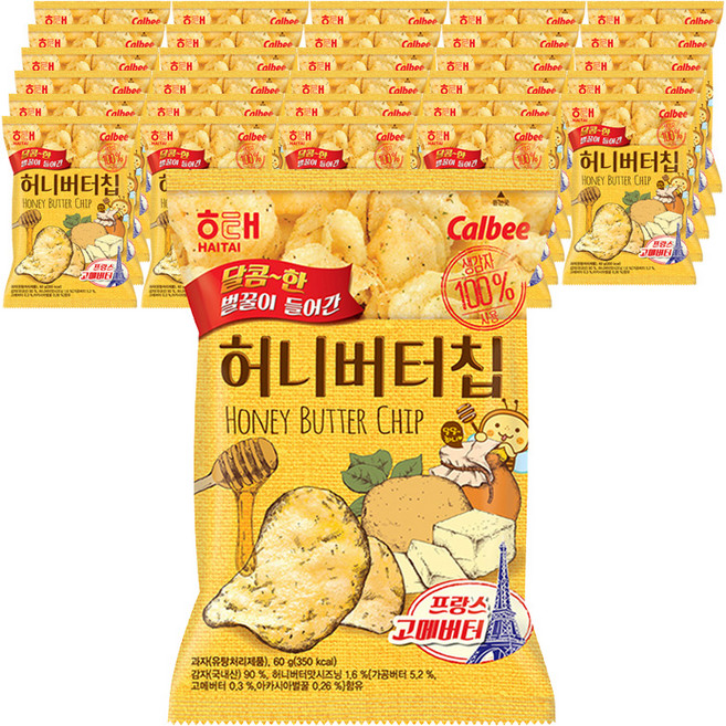 해태제과 허니버터칩, 60g, 48개