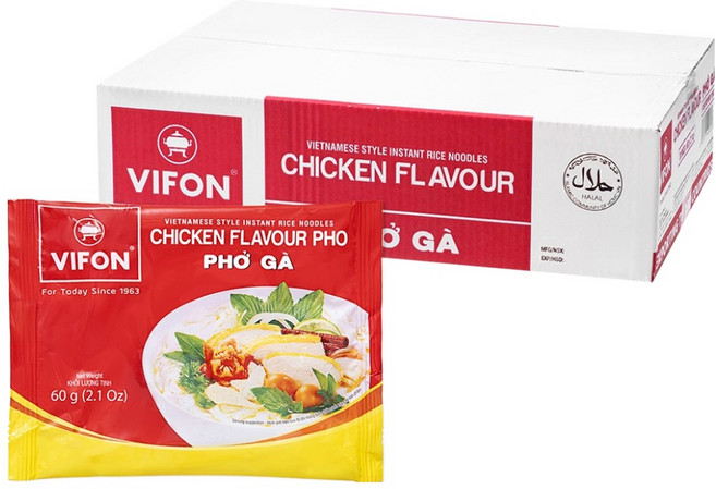 비폰 포가 베트남 쌀국수 닭고기맛, 30개, 60g