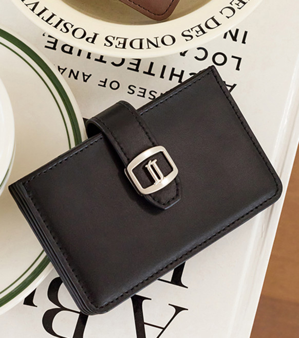 제이에스티나 여성용 펠레 아코디언 카드 지갑 + 쇼핑백 JSNCSF5BF922BK010