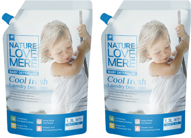 NATURE LOVE MERE 林貝兒抗菌洗衣精, 1.3L, 2包