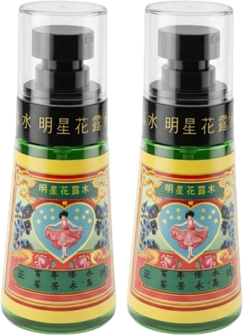 明星花露水 隨身小噴瓶, 小號噴式, 60ml, 2瓶