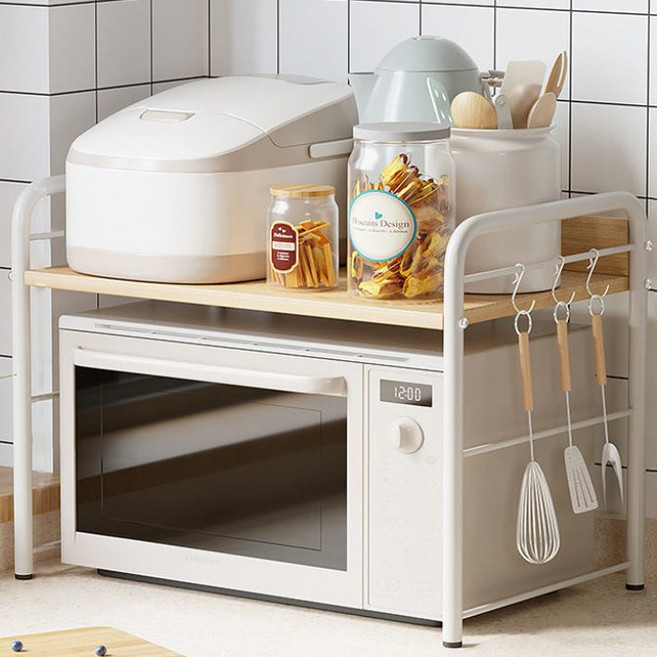 마벨인홈 모던 2단 렌지 겸용 멀티 선반, 우드, 1개