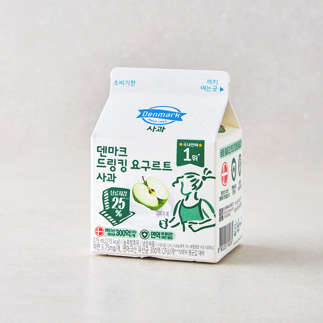 덴마크 드링킹 요구르트 사과, 275ml, 1개입, 1개