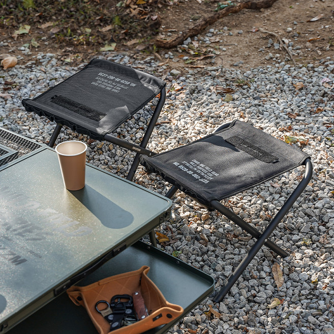 카즈미 필드 BBQ 캠핑 체어, 블랙, 2개