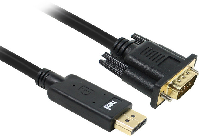 넥시 DP to VGA 변환 케이블 디스플레이 포트 RGB 1.8m, NX214-1, 1개