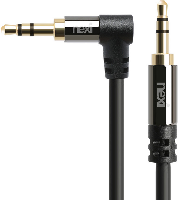 넥시 3.5mm 스테레오 AUX 케이블 꺽임형 2m, NX-STC020A-MM(NX938), 혼합색상, 1개