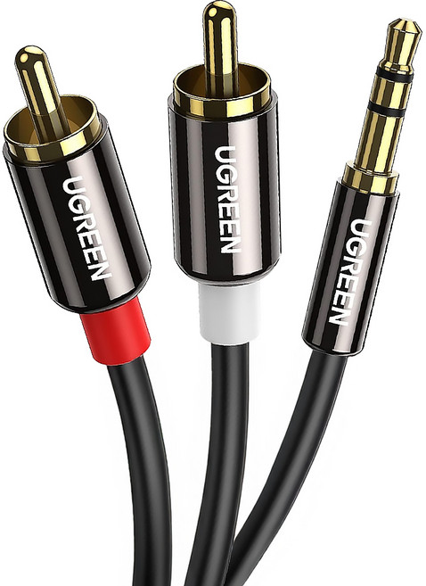 UGREEN 綠聯 3.5mm轉2RCA立體聲音源線 1.5m, 單一商品, 1條