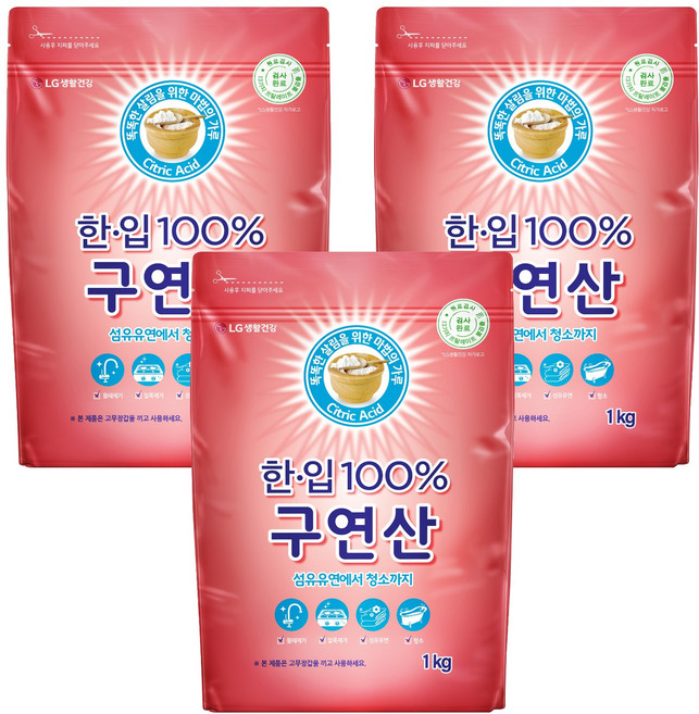 한입 100% 구연산, 1kg, 4개