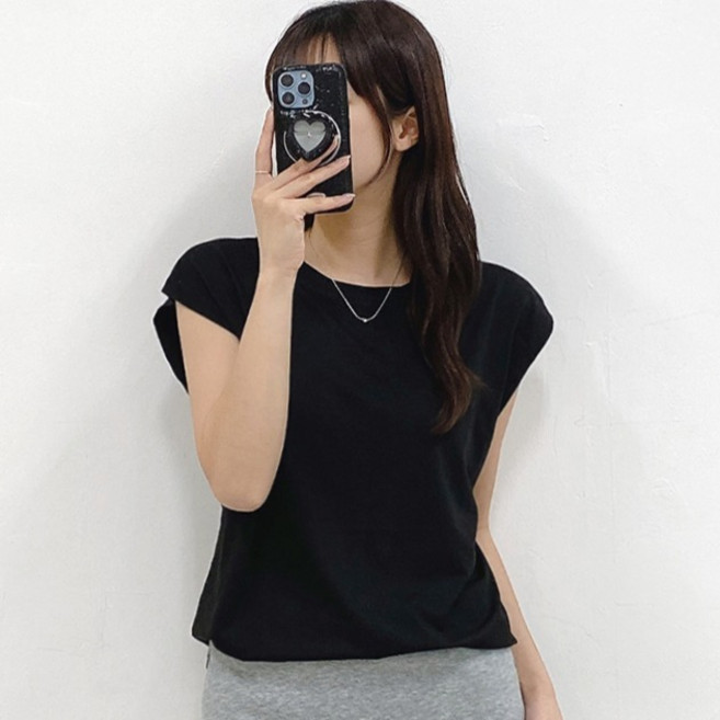 gelluna 女款無袖寬鬆圓領T恤 TH-10